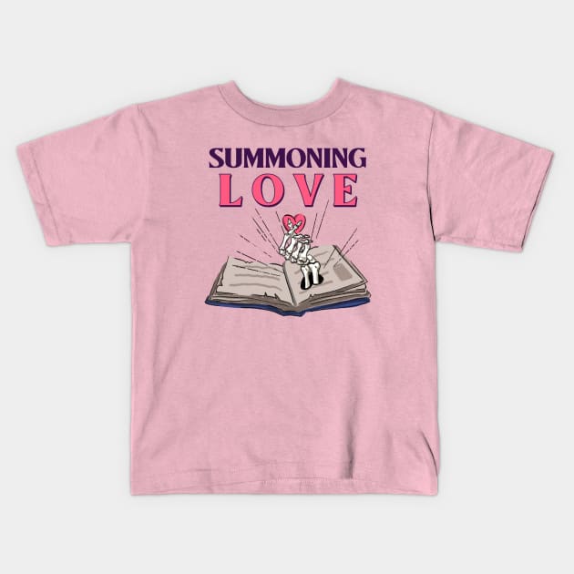 Summoning Love Black Magic Spell Witch witchcraft Kids T-Shirt by Tip Top Tee's